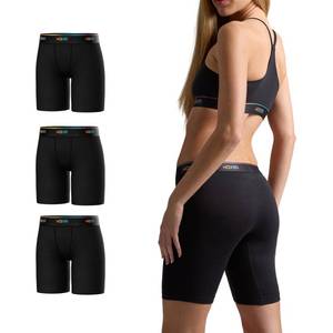 lot 4871 image: Woxer Womens Boxers - Biker 9 Boy Shorts Underwear for Women - Boxer Shorts for Women, Modal Boxer Briefs, Chafe Free 2 pack size 2XL