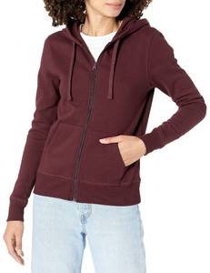 lot 4899 image: Amazon Essentials Womens Fleece Full-Zip Hoodie (Available in Plus Size), Burgundy, X-Small