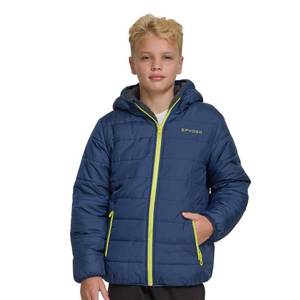 lot 4903 image: Spyder Reversible Boys Puffer Jacket - Fleece Lined Puffer Coat with Hood, Sherpa Winter Kids Outerwear, Sizes L-1416