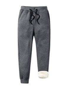 lot 4904 image: ZGZZ7 Mens Winter Warm Fleece Pants Sherpa Lined Sweatpants Active Thermal Running Joggers Pants (Grey, XXL)
