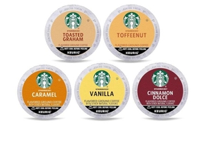 lot 4985 image: Starbucks K-Cup Flavored Coffee Variety Pack 40 Count pods