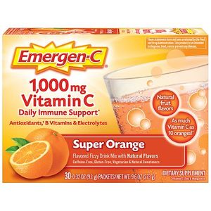 lot 5004 image: Emergen-C 1000Mg Vitamin C Powder for Immune Support Super Orange - 30 Ct