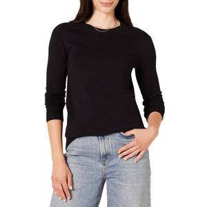 lot 5048 image: Amazon Essentials Womens Crewneck Sweater, 100% Cotton, Black, Medium,