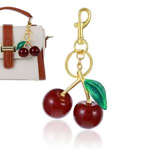 lot 5058 image: MBAIYO Cherry Keychain for Women, Cherry Purse Charms Cute Cherry Bag Charm for Handbags Cherry Key chain Charm Purse Accessory