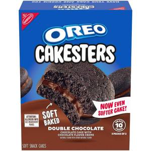 lot 5077 image: OREO Cakesters Double Chocolate Soft Snack Cakes, 5-2.02 oz Snack Packs