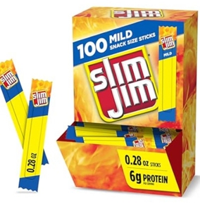 lot 5080 image: Slim Jim Mild Meat Snacks - 100 Count Box
