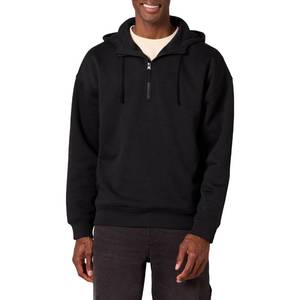 lot 5116 image: Amazon Essentials Mens Quarter-Zip Oversized-Fit Hoodie Sweatshirt, Black, X-Large