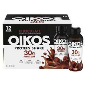 lot 5140 image: OIKOS Chocolate Non-Caffeinated Casein Protein Shakes - 12pk12 fl oz - Bottle