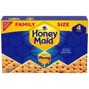 lot 5148 image: Honey Maid Graham Crackers Lunch Snacks Family Size - 19.2oz 1 box 4 packs