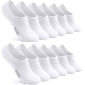 lot 5167 image: FAYBOX No Show Socks Womens Cushioned Low Cut Invisible Footies for Running Athletic Gym Ankle Socks 6 Pairs