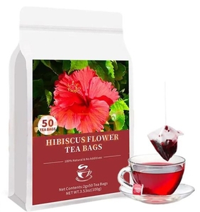 lot 5210 image: Natural Hibiscus Flower Tea Bags - 50 Count