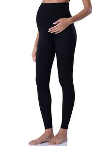 lot 5249 image: POSHDIVAH Womens Maternity Leggings Over The Belly Pregnancy Yoga Pants Active Wear Workout Leggings Black Medium