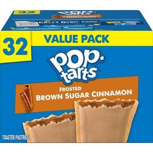 lot 5254 image: Pop-Tarts Frosted Brown Sugar Cinnamon Toaster Pastries  Breakfast Foods  Shelf-Stable  3.38 lb (32 Count)