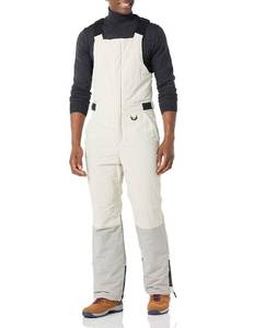lot 5267 image: Amazon Essentials Mens Water-Resistant Insulated Snow Bib Overall, Grey Ivory Color Block, Large