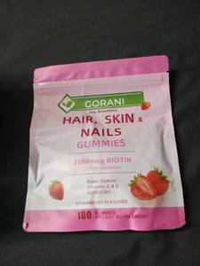 lot 5286 image: Gorani Hair, Skin & Nails Gummies - 100 Count