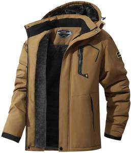 lot 5288 image: MAOYSSEN Mens Ski Jacket Warm Winter Snow Coat Waterproof Mountain Windbreaker Snowboarding Jacket Hooded for Hiking Travel large