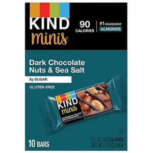 lot 1602 image: KIND Minis Dark Chocolate Nuts Sea Salt - 7oz10ct