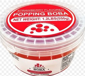 lot 1604 image: Strawberry Popping Boba Pearls - 1.2LBS