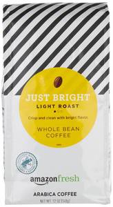 lot 1665 image: Amazon Fresh, Just Bright Whole Bean Coffee, Light Roast, 12 Oz