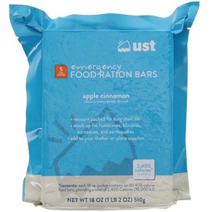 lot 1680 image: UST Gear Food Rations Bar Apple Cinnamon 2400 Calories Emergency Survival Hiking 6 Bars Total