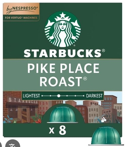 lot 1685 image: Starbucks Pike Place Roast Nespresso Vertuo Pods 8 Pods