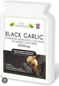 lot 1694 image: Pure Healthland Black Garlic Supplement 2000mg 60 Tablets
