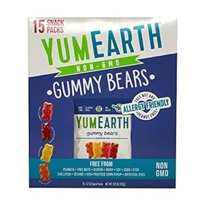 lot 1696 image: YUMEARTH Organic Gummy Bears Value Size Box, 10.5 OZ 15 Packs