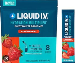 lot 1698 image: Liquid I.V. Hydration Multiplier Electrolyte Drink Mix 16 Sticks
