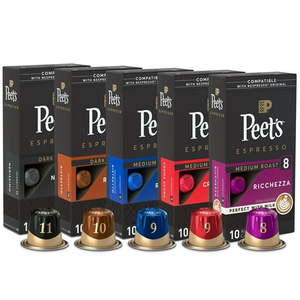 lot 1723 image: Peet s Coffee Espresso Capsules 50 Count Variety Pack Bottled & Canned Drink 513386 BEST BY 12252025