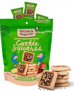 lot 1854 image: Michel & Augustin Cookie Squares - Chocolate Hazelnut 4.4 Oz