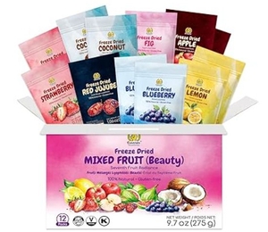 lot 1884 image: Mixed Fruit Beauty Freeze Dried Fruit Box 9.7 Oz