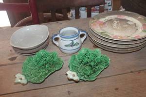 lot 3786 image: Vtg. Made in Portugal Relish Dishes & More needs cleaning