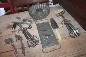 lot 3847 image: Vtg. Hand Beaters, Grater and More