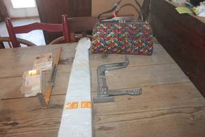 lot 3865 image: Vtg. Carpet Purse, NIP White Ties and More