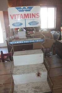 lot 3876 image: Vintage Metal Vitamin Display Rack