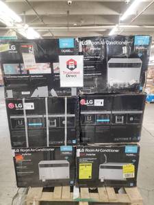lot 56769 image: LG Electronics 14000 BTU Window AC with Dual Inverter - 6 ct.
