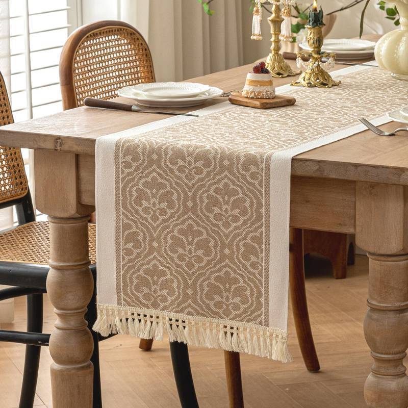 lot 14980 image: UWWGKK Table Runners 72 Inches Long Waterproof Boho Table Runner with Tassel Fringe,Table Runner for Party Coffee Table