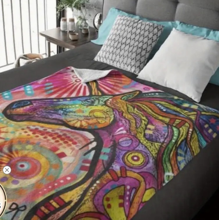lot 12703 image: Unicorn Throw Blanket - 50x60 Inches Soft Plush Unicorn Fleece Blanket for Girls and Boys - Cozy Unicorn Kingdom Plush Throw for Bed or Couch - Thoughtful Gift for Kids and Adults