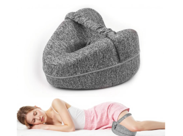 lot 3170 image: Memory Foam Knee Pillow for Side Sleepers,Ergonomic Side Sleeping Leg Pillow, Relieving Knee Leg Pain,Back, Hip, Ankle Pain(Dark Grey)