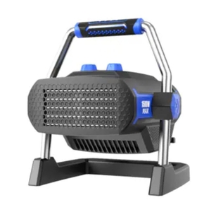 lot 2001 image: Kobalt 1500 -Watt Ceramic Compact personal Indoor Electric Space Heater with Thermostat powers on