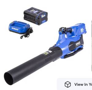 lot 2008 image: Kobalt 80-volt 630-CFM 140-MPH Battery Handheld Leaf Blower 2.5 Ah doesnt power on