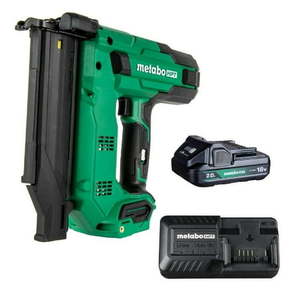 lot 2012 image: Metabo Hpt 18V Multivolt 18-Gauge Compact Brad Nailer Kit - Retail $219