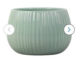 lot 2016 image: allen  roth Round 8.0-in W x 8.0-in L Green Ceramic Indoor Planter pack of 2