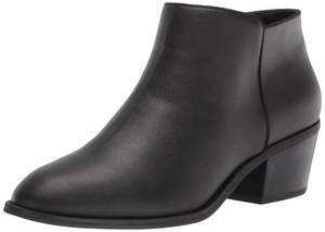 lot 2042 image: Amazon Essentials Womens Ankle Boot, Black Faux Leather, 10