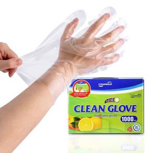 lot 2043 image: CLEANWRAP Disposable Gloves - LDPE, BPA FREE (1,000 Piece) - Mothers Day Gifts for Mom I Food Service & Clean Plastic Gloves Disposable, Korean, Clean Vinyl Glove