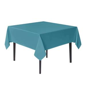 lot 2075 image: sancua Square Tablecloths 54x54 Inch - Teal Fabric Table Cloth for Square or Round Tables, Washable Polyester Table Cover for Dinner, Holiday Party, Decorative Display Tables