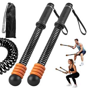 lot 2084 image: 2PCS Adjustable Weighted Ropeless Battle Ropes, Heavy Duty Cordless Battle Rope for HIIT & Cardio Full-Body Workout Tool with Non-Slip Spiral Handles, Home Gym Equipment for Women & Men