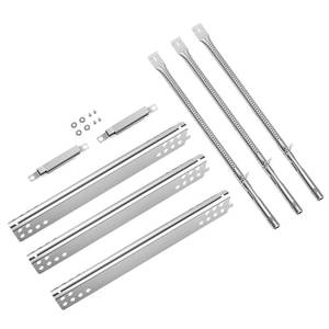 lot 2138 image: Grill Replacement Parts for Charbroil Advantage 3 Burner 463343015 463335115 463642116 Grill Gas, Stainless Steel Pipe Burners, Heat Plate Shields and Crossover Tubes for 463642116, 4 Burner 463344015