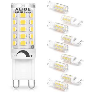 lot 2156 image: ALIDE G9 Led Bulbs Dimmable 3W Replace 20W 25W 30W Halogen Equivalent,4000K Natural White, AC120V T4 Clear G9 Bi-pin Led Bulbs for Chandelier Pendant Wall Home Lighting,300LM,360Deg,10Pack