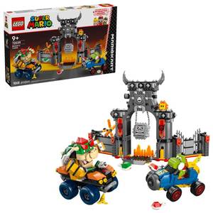 lot 188 image: LEGO Super Mario Mario Kart Bowsers Castle Building Toy for Kids - Pretend Play Set for Boys &amp Girls, Ages 9 - Nintendo Gift Idea for Young Gamers - WYoshi &amp Bowser Toy Figures - 72039